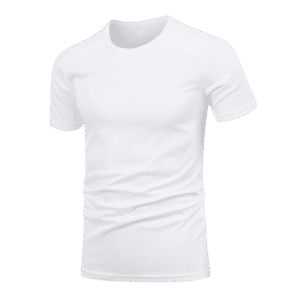 half sleeve combed v neck & o neck undershirt white