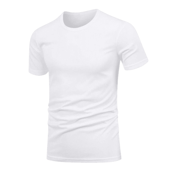 half sleeve combed v neck & o neck undershirt white